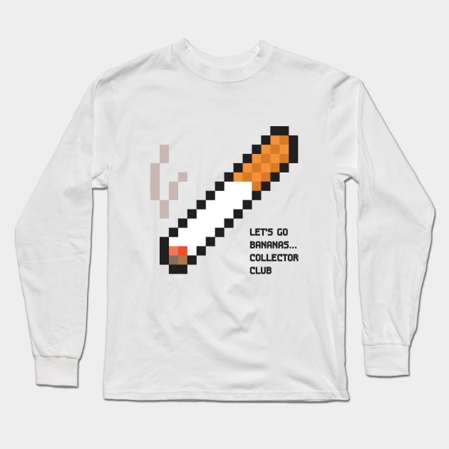 Pixelated Cigarette Long Sleeve T-Shirt by Let's Go Bananas Collector Club